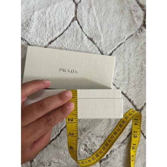 Prada Case Sunglasses Small Storage Box White 3" x 6.5" x 1.8" - Picture 5 of 8